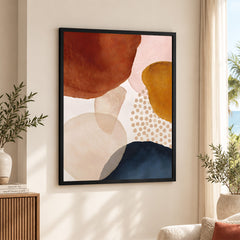 Colorful Abstract Design Over White Background | Abstract Office Artwork #00283