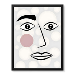 Black & White Linear Face Design | Abstract Fashion Artwork #0029