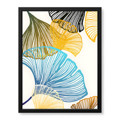 Colorful Tropical Leaves Floral Design | Abstract Floral Artwork #0031