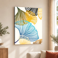 Colorful Tropical Leaves Floral Design | Abstract Floral Artwork #0031