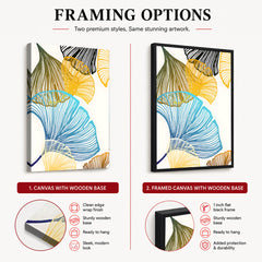 Colorful Tropical Leaves Floral Design | Abstract Floral Artwork #0031
