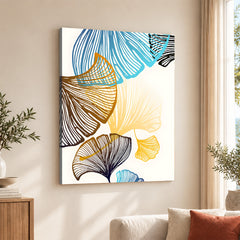 Colorful Tropical Leaves Floral Design | Abstract Floral Artwork #0032