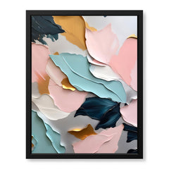 Pink & Green Beautiful Floral Design | Abstract Floral Artwork #00327