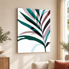Blue & PInk Abstract Floral Art Over White Background | Abstract Floral Artwork #00341