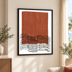 Black & Brown Abstract Art Deign | Abstract Office Artwork #00345