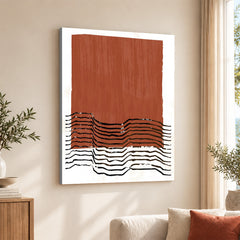 Black & Brown Abstract Art Deign | Abstract Office Artwork #00345