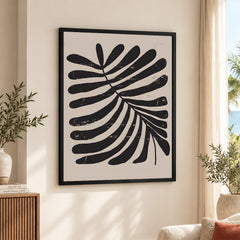 Black & White Abstract Floral Art Deign | Abstract Floral Artwork #00348