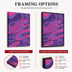 Pink & Purple Abstract Art Design With Neon Effect | Abstract Office Artwork #00350