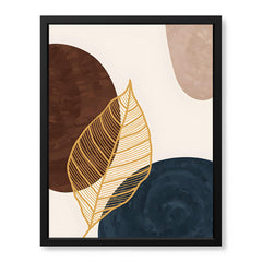 Black & Brown Abtract Floral Art Over White Background | Abstract Floral Artwork #00359