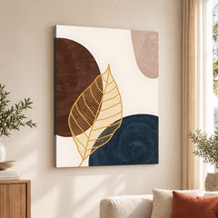 Black & Brown Abtract Floral Art Over White Background | Abstract Floral Artwork #00359