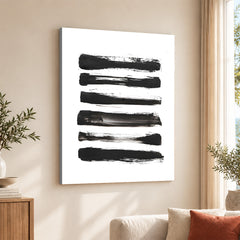 Black & White Abtract Art Over White Background | Abstract Office Artwork #00364