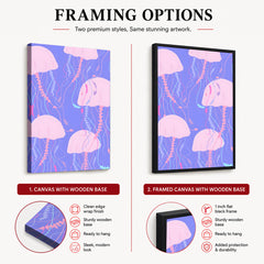 Pink & Beige Abtract Floral Art Over Purple Background | Abstract Floral Artwork #00366