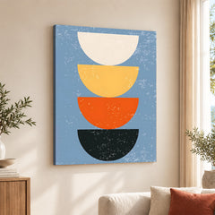 Colorful Abtract Art Over Blue Background | Abstract Office Artwork #00372