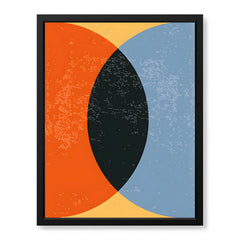 Colorful Abtract Art Over Gold Background | Abstract Office Artwork #00373