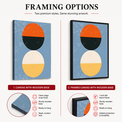 Colorful Abtract Art Over Blue Background | Abstract Office Artwork #00374