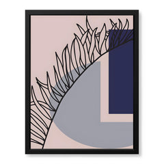 Black Abstract Floral Art Over Colorful Background | Abstract Floral Artwork #00381