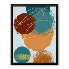 Colorful Abstract Paint Stroke Art Over White Background | Abstract Office Artwork #00396