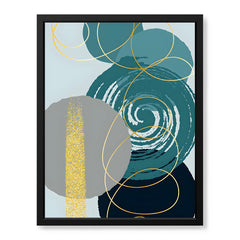 Colorful Abstract Paint Stroke Art Over White Background | Abstract Office Artwork #00398