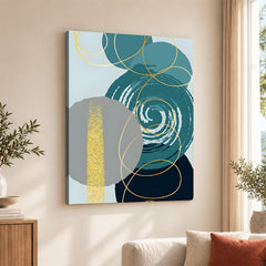 Colorful Abstract Paint Stroke Art Over White Background | Abstract Office Artwork #00398