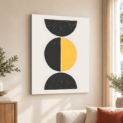 Black & Gold Abstract Art Over White Background | Abstract Office Artwork #00399