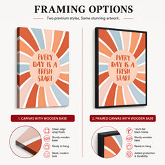 Every Day Is A Fresh Start | Motivational Colorful Office Artwork #0040