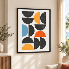 Black & Gold Abstract Art Over White Background | Abstract Office Artwork #00400