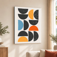 Black & Gold Abstract Art Over White Background | Abstract Office Artwork #00400