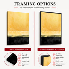 Black & Gold Color Shades Abstract Art Design | Abstract Office Artwork #00404