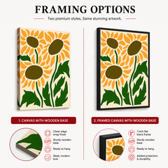Green & Gold Floral Abstract Art Over White Background | Abstract Floral Artwork #00409