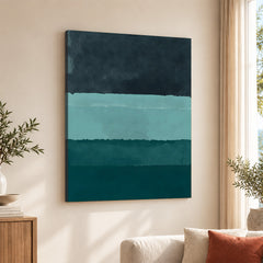 Blue & Green Color Shades Abstract Design | Abstract Office Artwork #00412