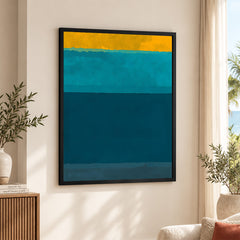 Blue Green & Gold Color Shades Abstract Design | Abstract Office Artwork #00413