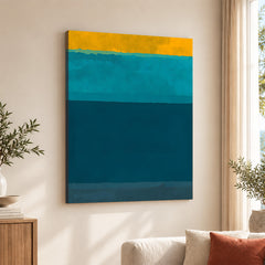Blue Green & Gold Color Shades Abstract Design | Abstract Office Artwork #00413