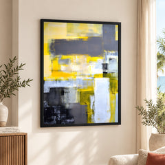 Black & Gold Color Shades Abstract Design | Abstract Office Artwork #00414