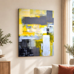 Black & Gold Color Shades Abstract Design | Abstract Office Artwork #00414