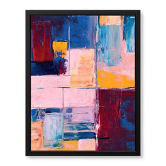 Colorful Abstract Brush Art Over White Background | Abstract Office Artwork #00421