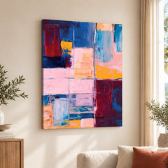Colorful Abstract Brush Art Over White Background | Abstract Office Artwork #00421