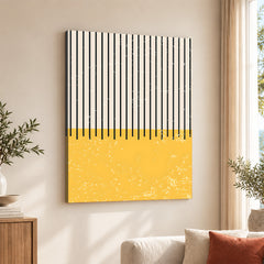 Black & Gold Abstract Line Art Over White Background | Abstract Office Artwork #00430