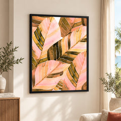 Beautiful Abstract Leaves Art Over White Background | Abstract Floral Artwork #00433
