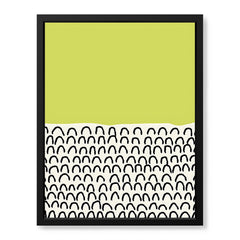 Black & Green Abstract Design Over White Background | Abstract Office Artwork #00440