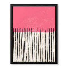 Black & Pink Abstract Design Over White Background | Abstract Office Artwork #00442