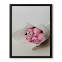 Beautiful Pink Flowers In Bouquet Over White Background | Abstract Floral Artwork #00452
