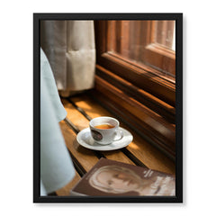 Beautiful View Of A Coffe With Books | Abstract Nature Artwork #00461