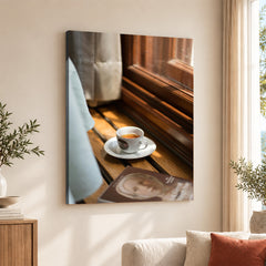 Beautiful View Of A Coffe With Books | Abstract Nature Artwork #00461