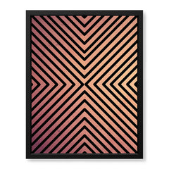 Black Lines Over Pink Tan Background Abstract Design | Abstract Office Artwork #0047