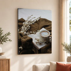 Beautiful Cup Of Tree With Flowers On A Table | Abstract Fashion Artwork #00479