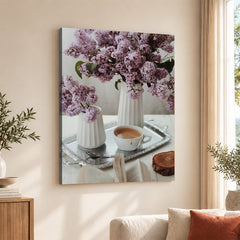 Beautiful Cup Of Tree With Flowers On A Table | Abstract Fashion Artwork #00480