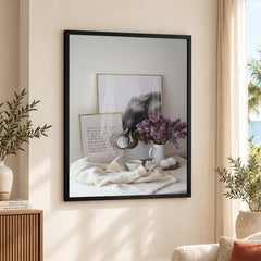 Beautiful Cup Of Tree With Flowers On A Table | Abstract Fashion Artwork #00481