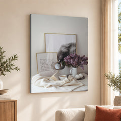 Beautiful Cup Of Tree With Flowers On A Table | Abstract Fashion Artwork #00481