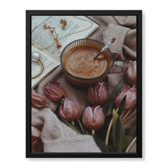 Beautiful Cup Of Tree With Flowers On A Table | Abstract Fashion Artwork #00482