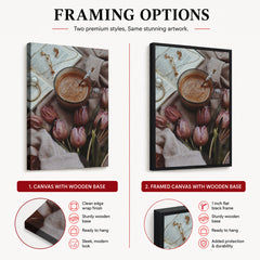 Beautiful Cup Of Tree With Flowers On A Table | Abstract Fashion Artwork #00482